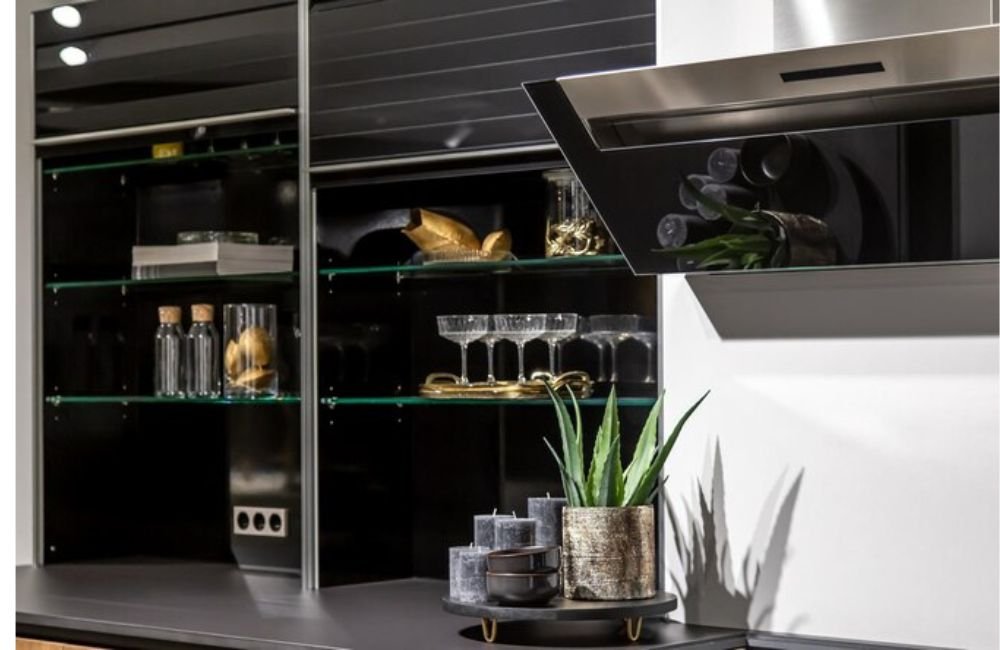 modern black kitchen