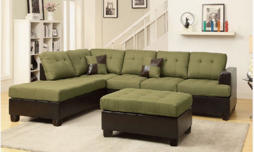 olive green sectional